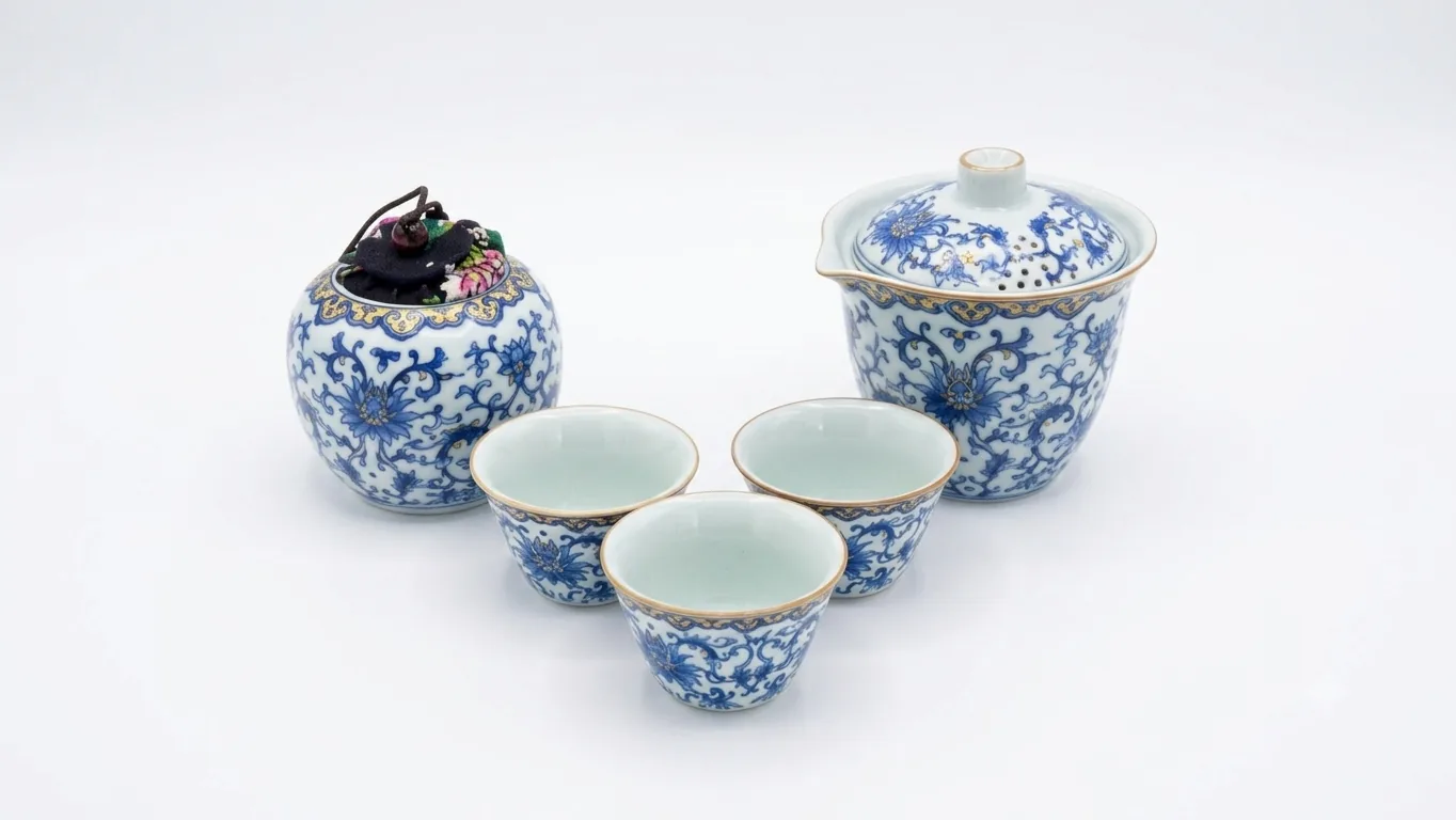 Blue Blossom Gongfu Tea Set — imaginea 1 din 5