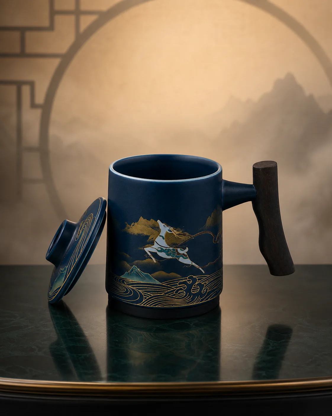 Imperial Blue Gaiwan Infuser — prezentare comercială Lunavia
