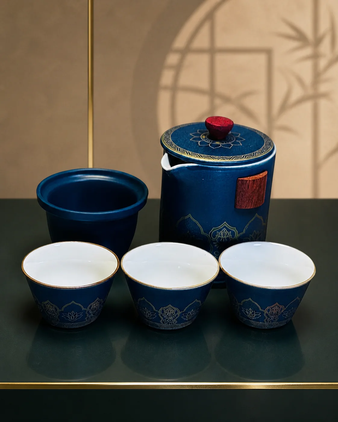 Imperial Blue Gongfu Tea Set — prezentare comercială Lunavia
